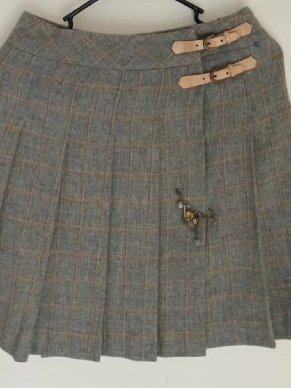 Olive Des Olive Korean Women's Plaid Grey Mini-Skirt